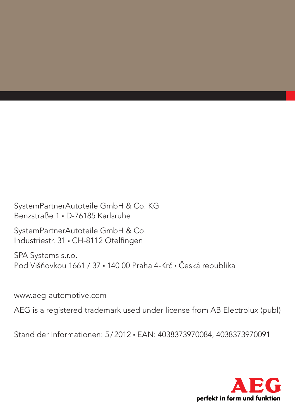 AEG Workshop charger WM 8 User Manual | Page 45 / 45