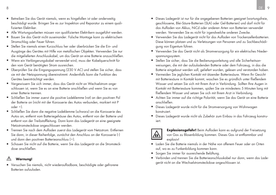 AEG Workshop charger WM 8 User Manual | Page 5 / 45