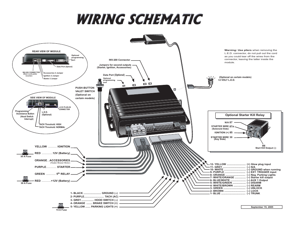 Wiring schematic | Autostart AS-1414 User Manual | Page 4 / 4