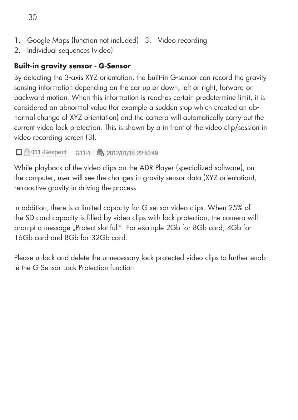 AEG Cockpit-Camera GF 25 User Manual | Page 30 / 100