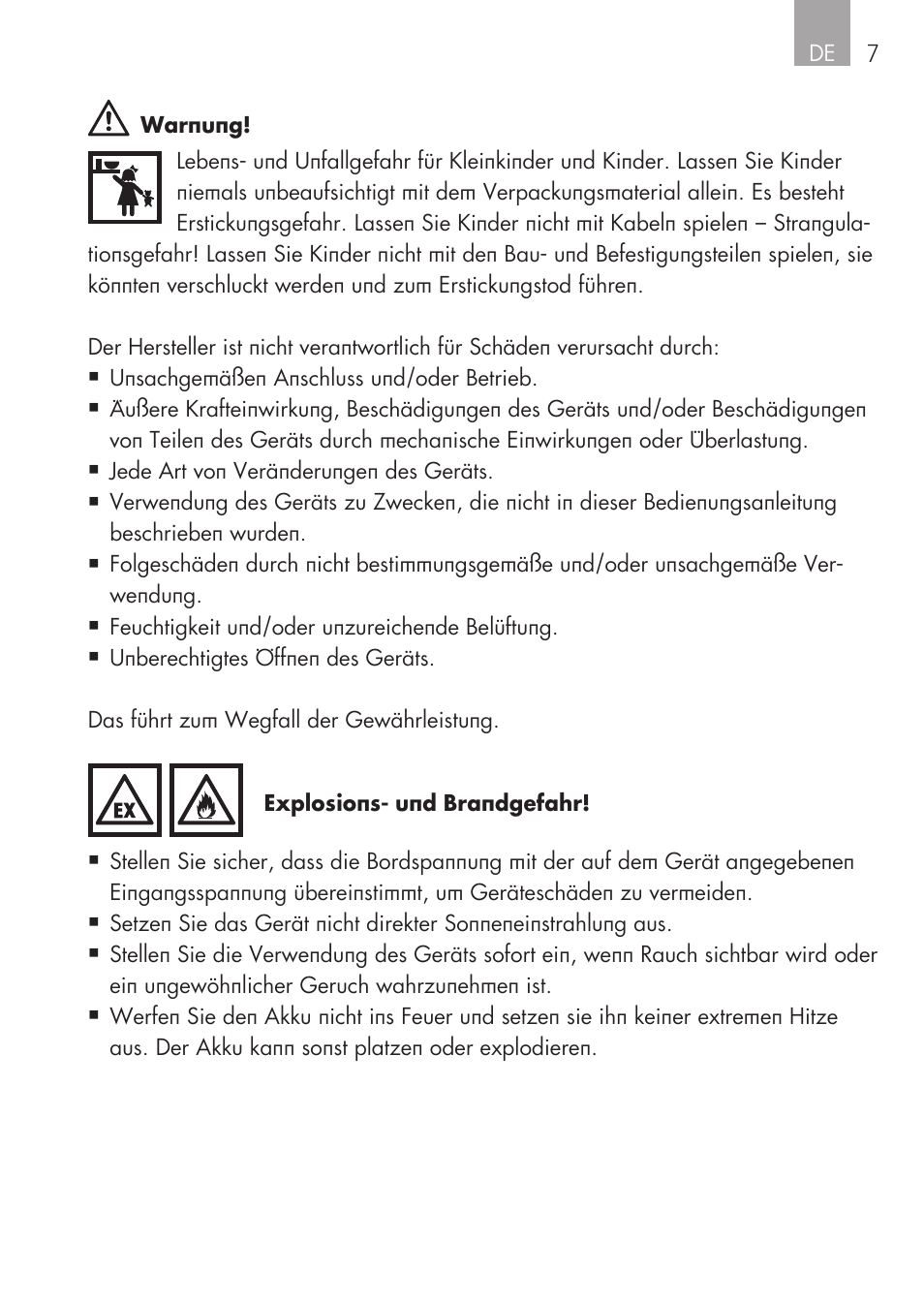 AEG Cockpit-Camera GF 25 User Manual | Page 7 / 100