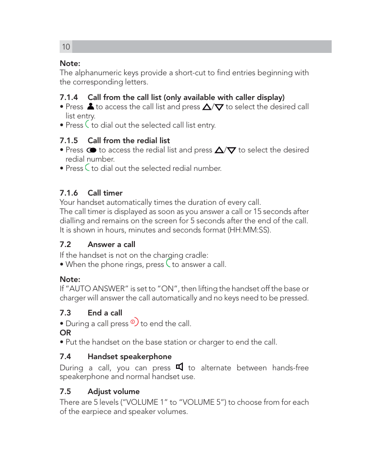 AEG Voxtel D505 User Manual | Page 10 / 150