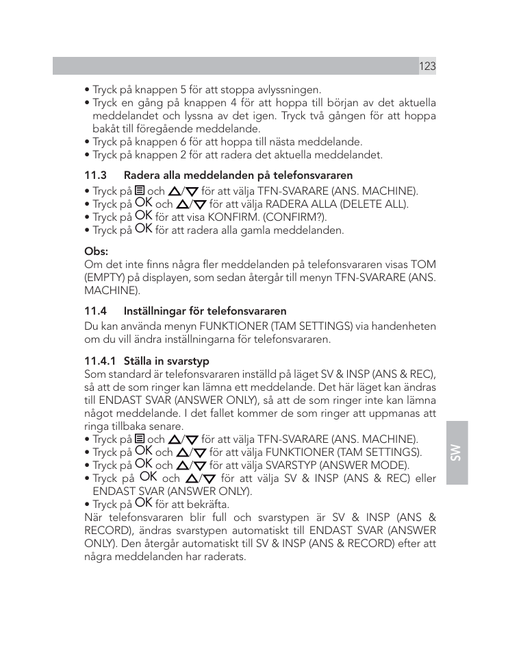 AEG Voxtel D505 User Manual | Page 123 / 150