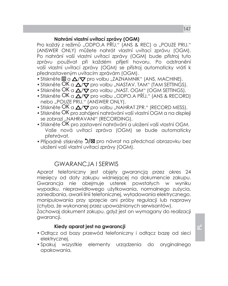 AEG Voxtel D505 User Manual | Page 147 / 150
