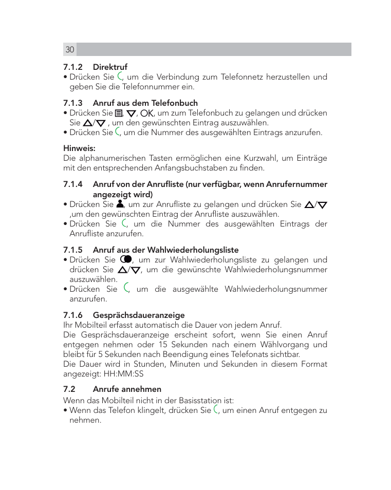 AEG Voxtel D505 User Manual | Page 30 / 150