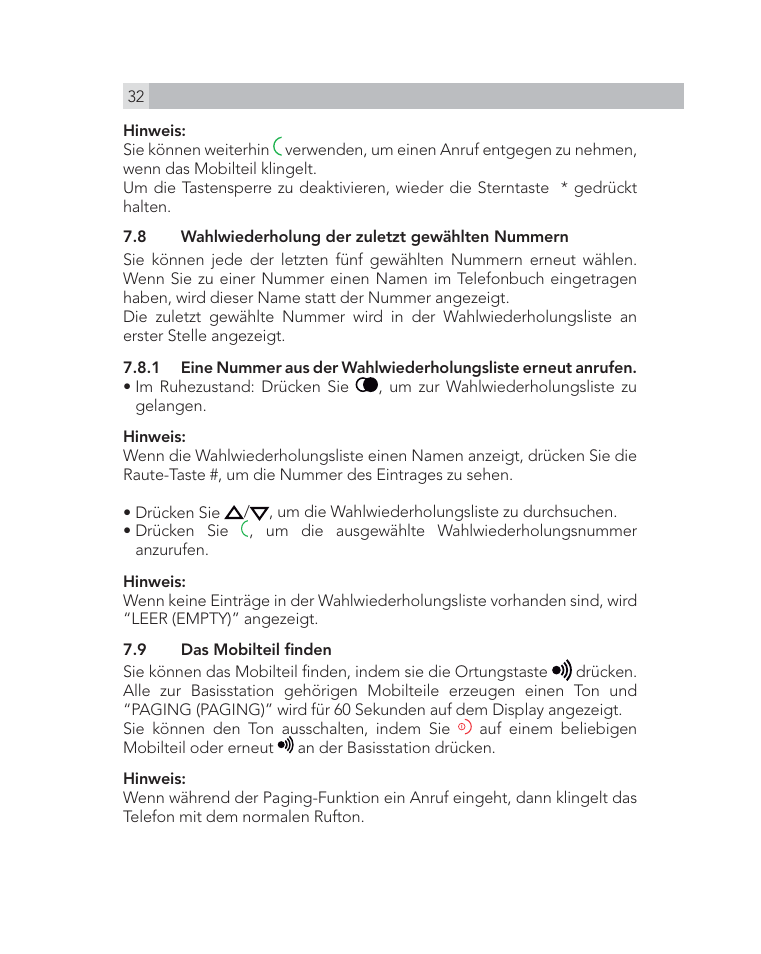 AEG Voxtel D505 User Manual | Page 32 / 150