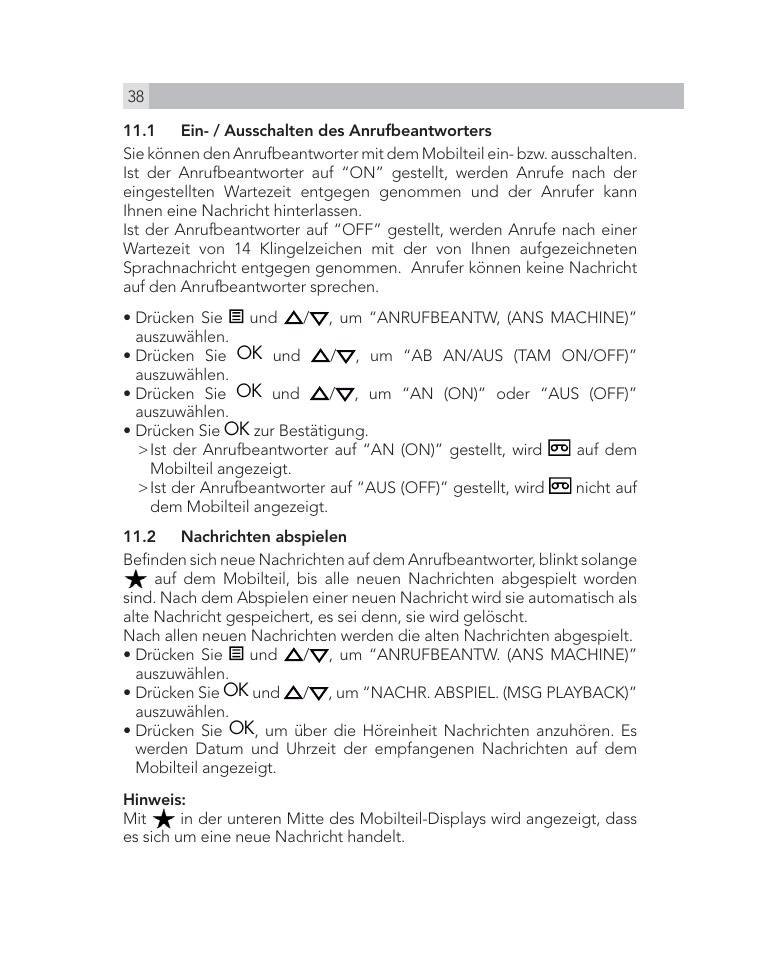 AEG Voxtel D505 User Manual | Page 38 / 150