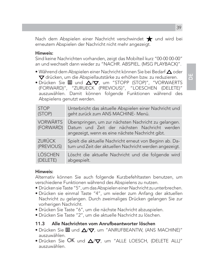 En de | AEG Voxtel D505 User Manual | Page 39 / 150