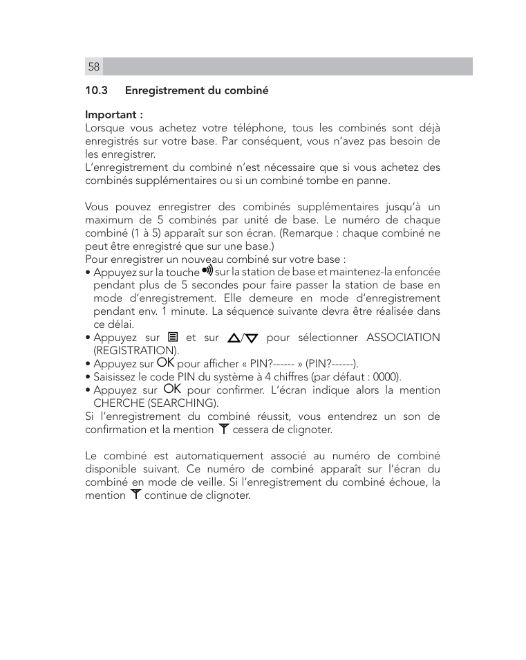 AEG Voxtel D505 User Manual | Page 58 / 150