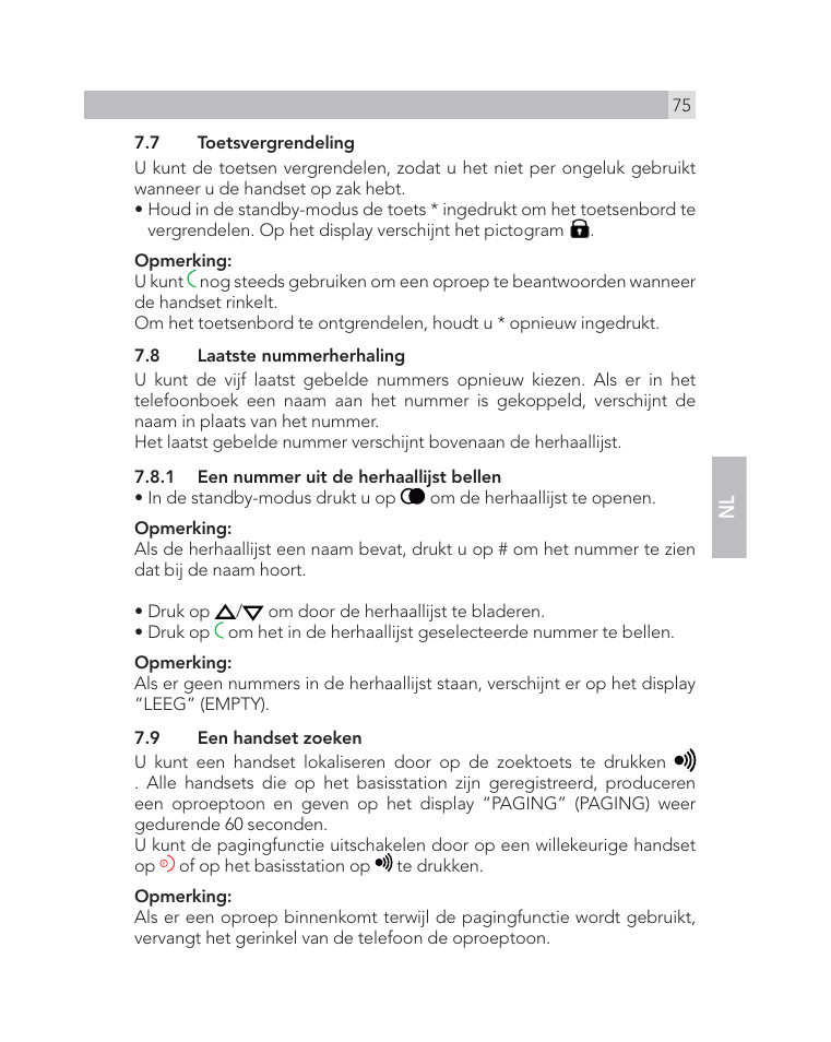 AEG Voxtel D505 User Manual | Page 75 / 150