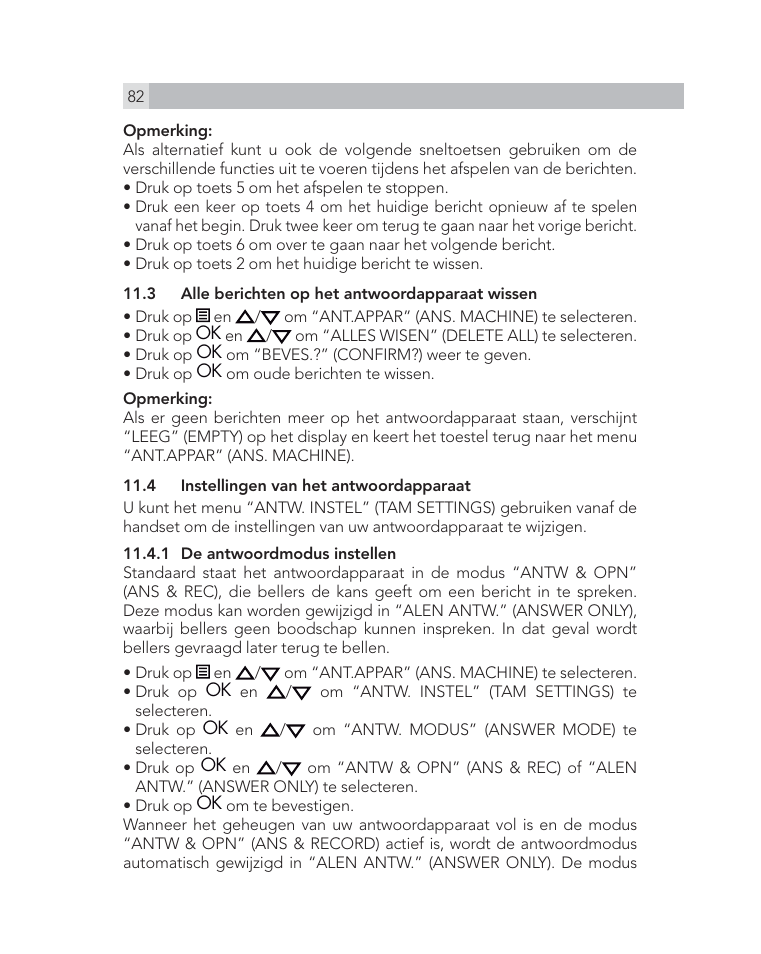 AEG Voxtel D505 User Manual | Page 82 / 150