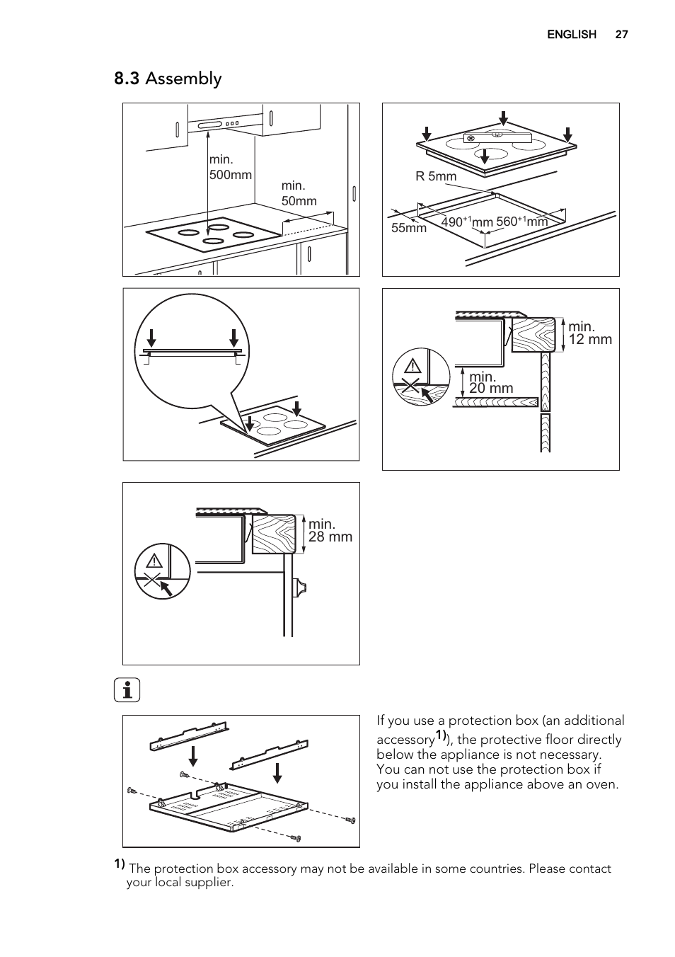 3 assembly | AEG HK764070FB User Manual | Page 27 / 64