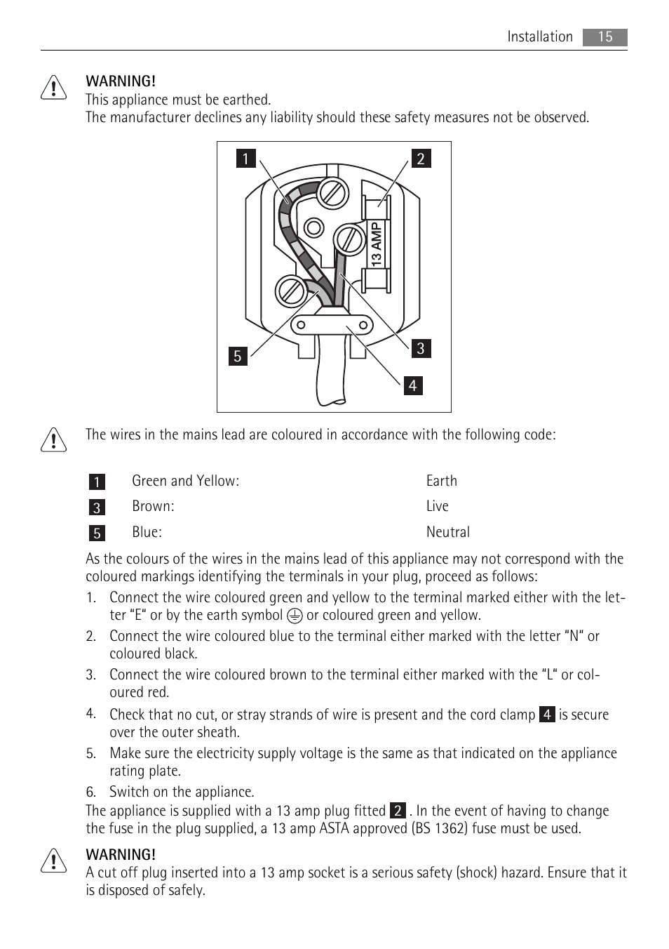 AEG AGS58200F0 User Manual | Page 15 / 20