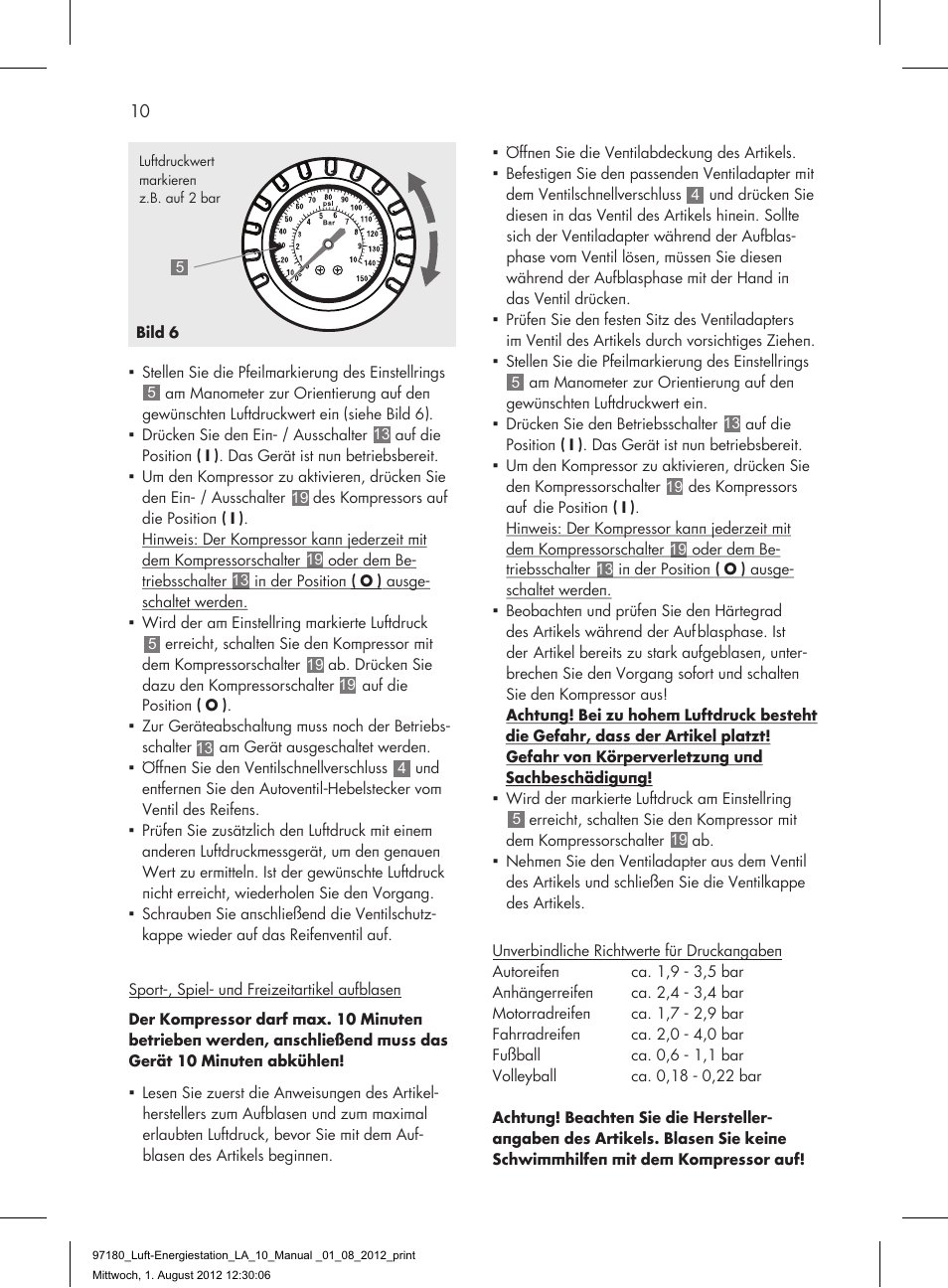 AEG AIR AND POWER STATION LA 10 User Manual | Page 10 / 80