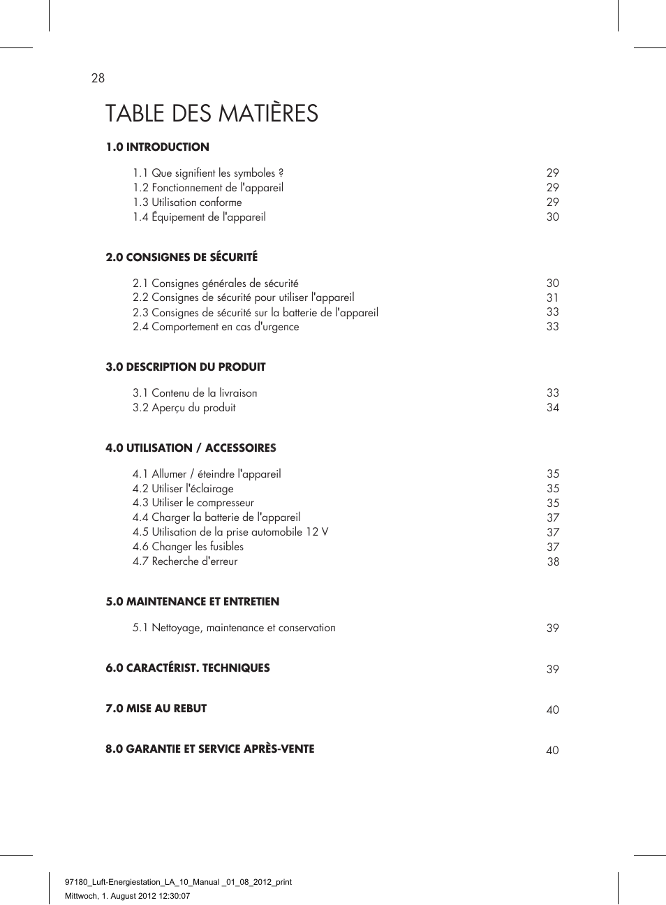 AEG AIR AND POWER STATION LA 10 User Manual | Page 28 / 80