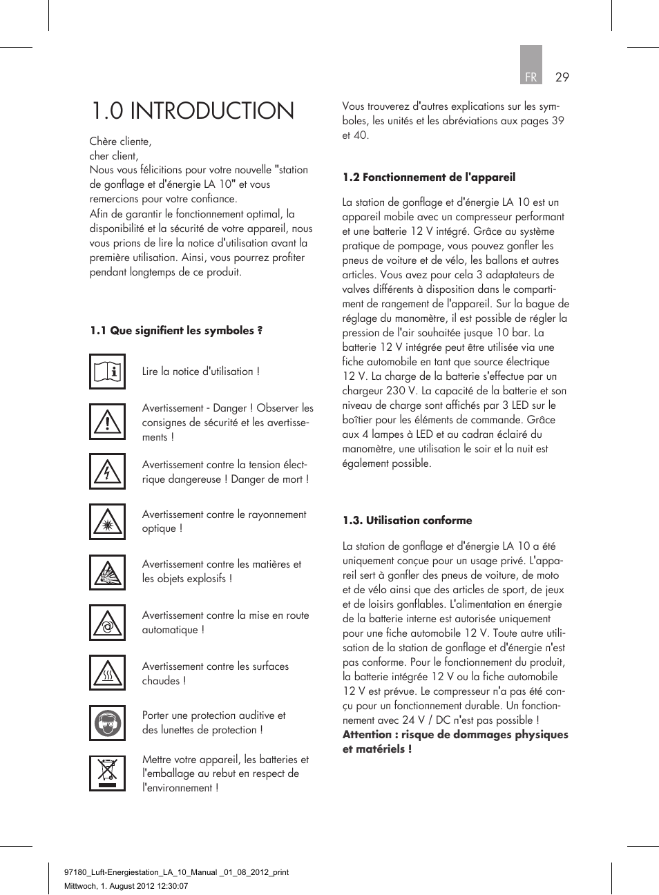 0 introduction | AEG AIR AND POWER STATION LA 10 User Manual | Page 29 / 80
