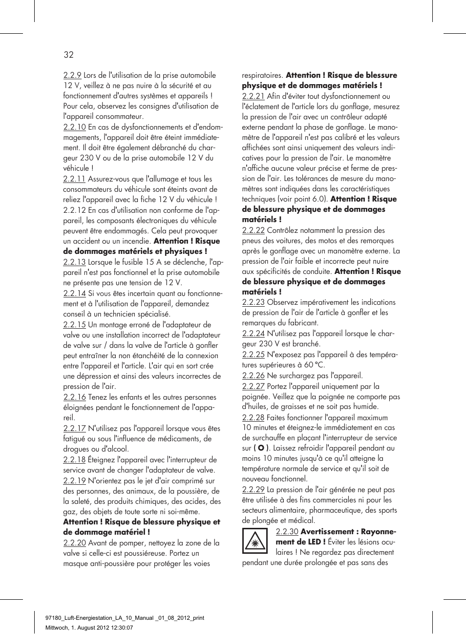 AEG AIR AND POWER STATION LA 10 User Manual | Page 32 / 80