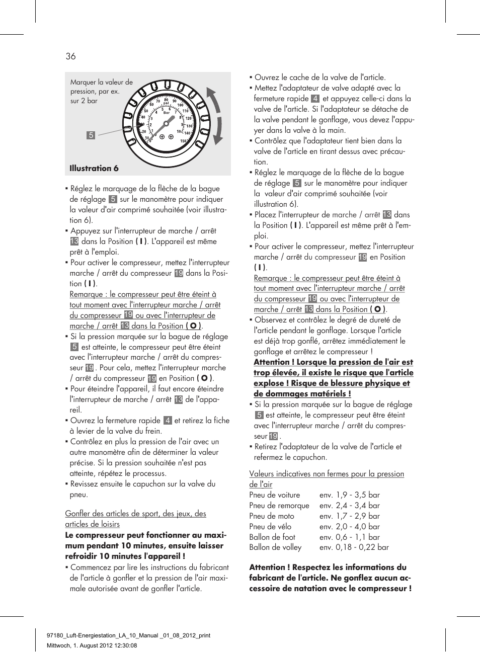 AEG AIR AND POWER STATION LA 10 User Manual | Page 36 / 80