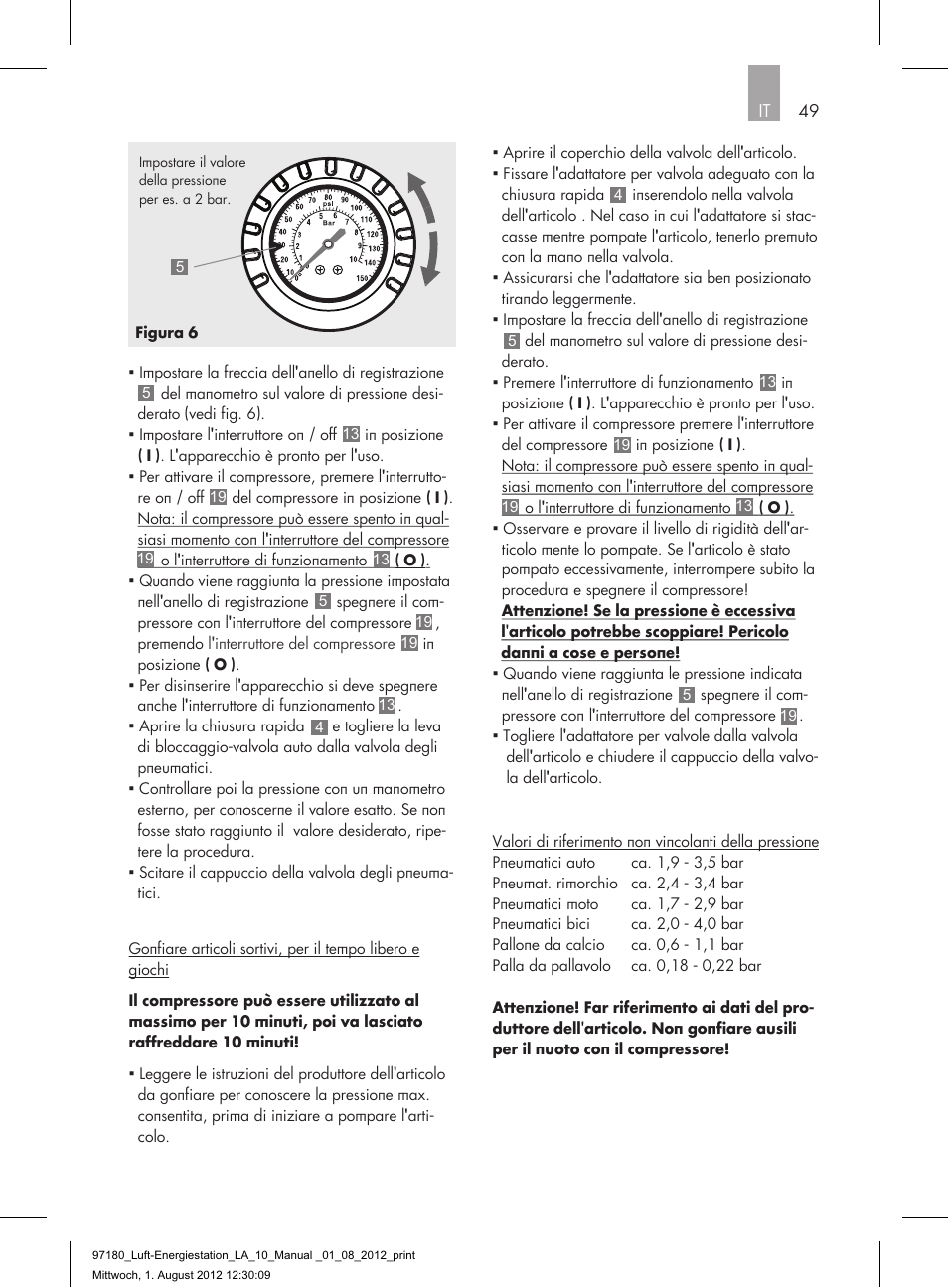 AEG AIR AND POWER STATION LA 10 User Manual | Page 49 / 80