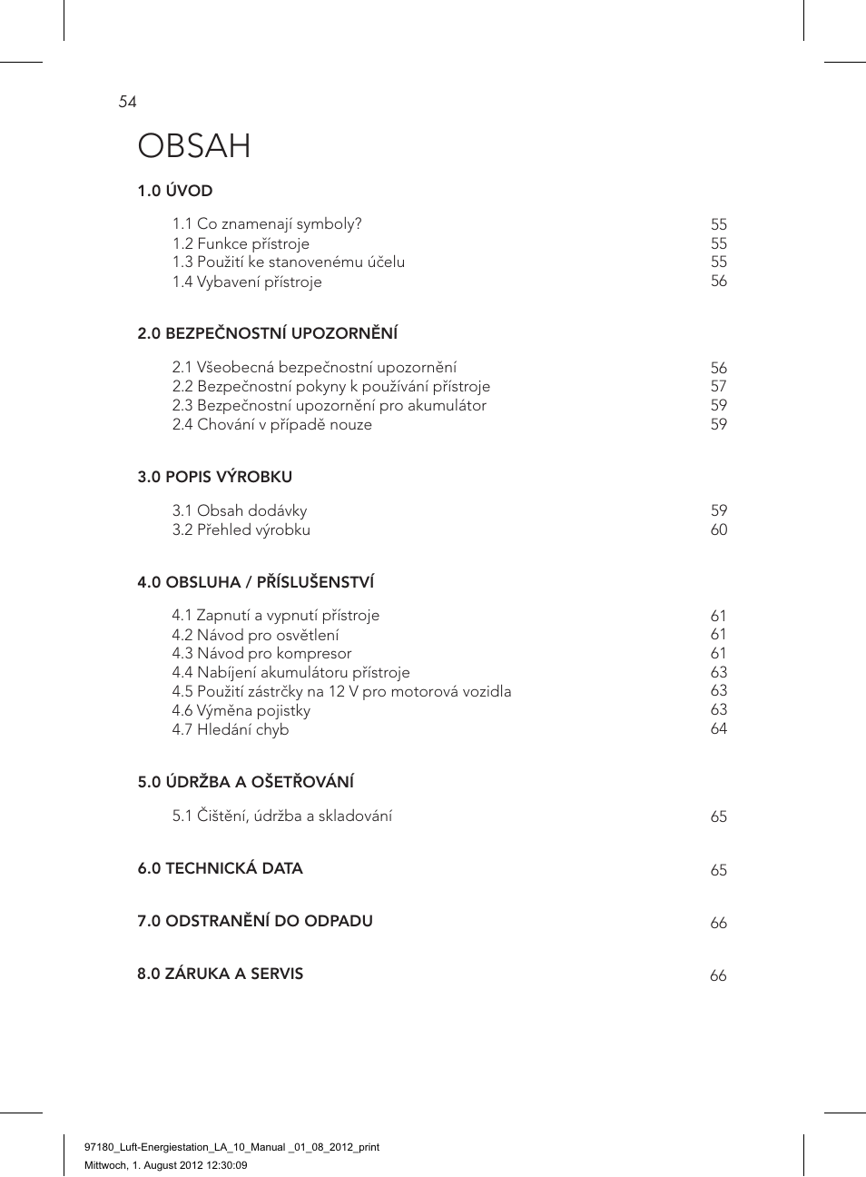 AEG AIR AND POWER STATION LA 10 User Manual | Page 54 / 80