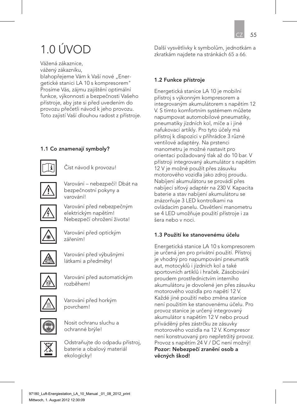 0 úvod | AEG AIR AND POWER STATION LA 10 User Manual | Page 55 / 80