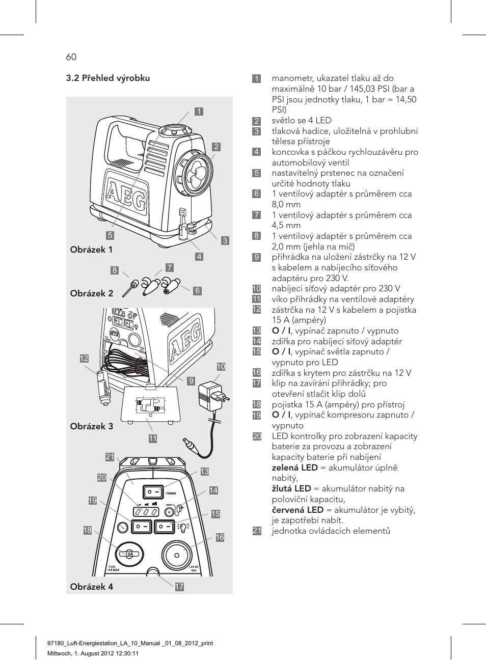 AEG AIR AND POWER STATION LA 10 User Manual | Page 60 / 80