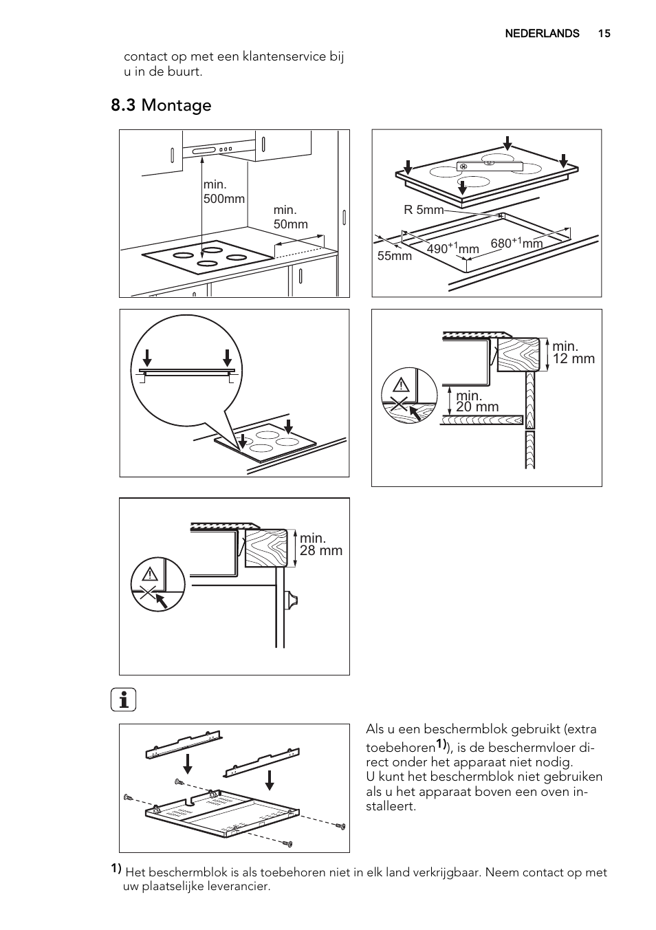 3 montage | AEG HK614010BB User Manual | Page 15 / 68