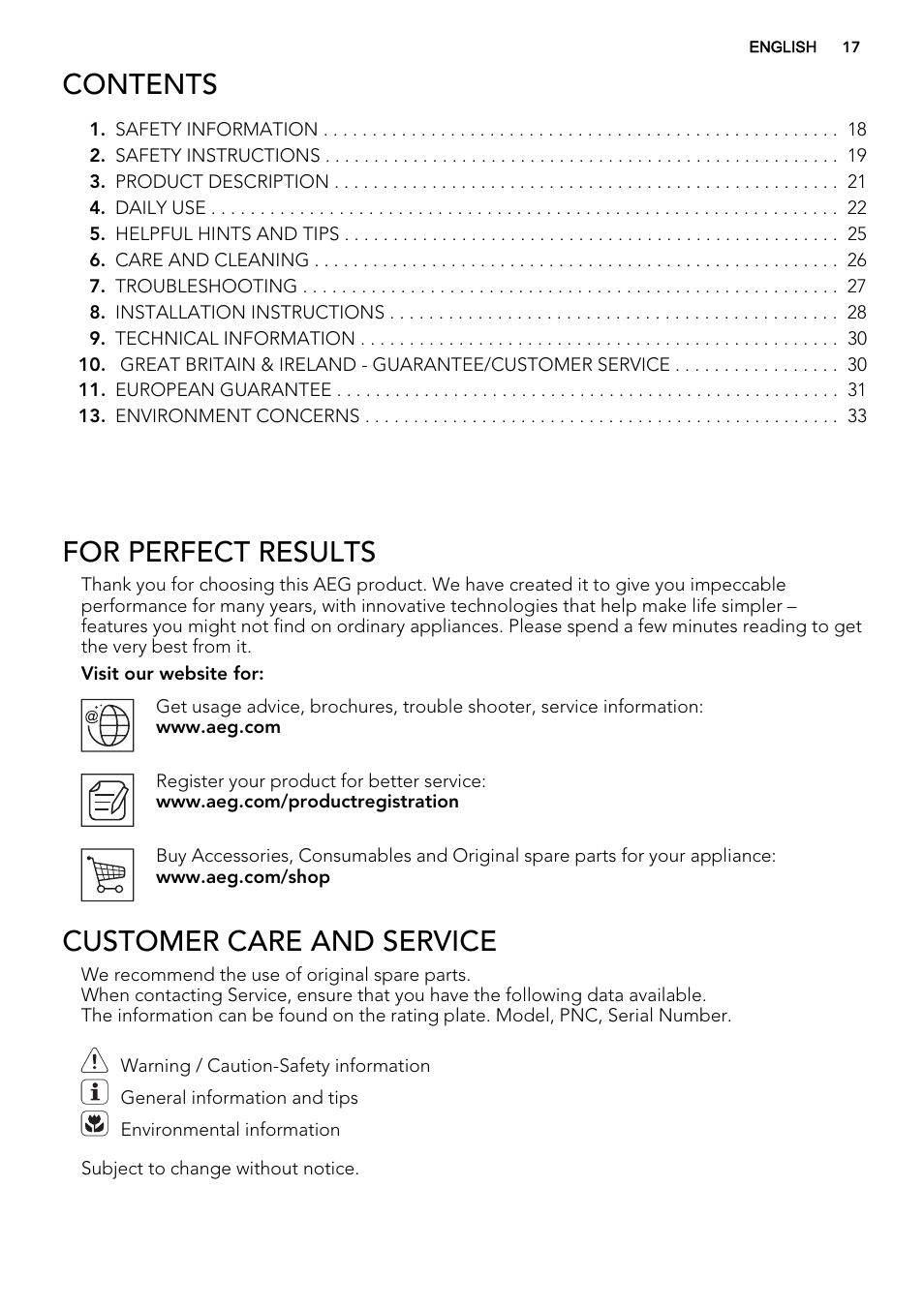 AEG HK614010BB User Manual | Page 17 / 68