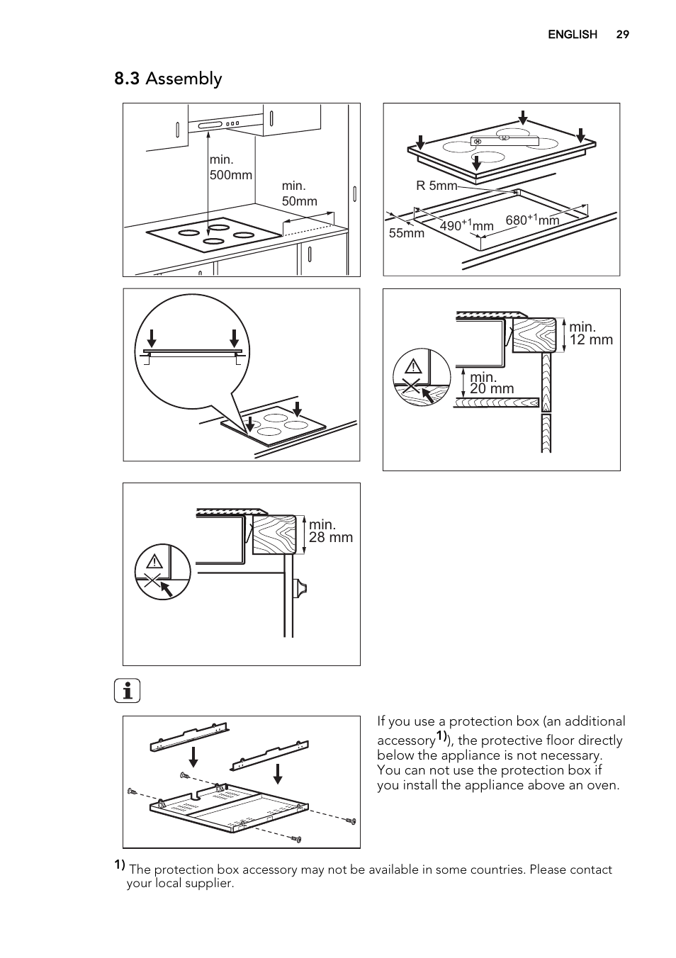 3 assembly | AEG HK614010BB User Manual | Page 29 / 68