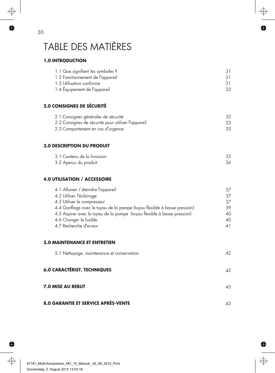 AEG MULTI-COMPRESSOR MV 10 User Manual | Page 30 / 86