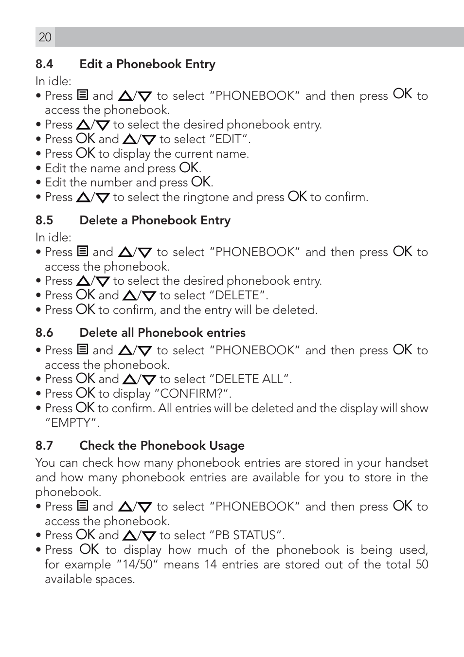 AEG Voxtel D235 User Manual | Page 20 / 42