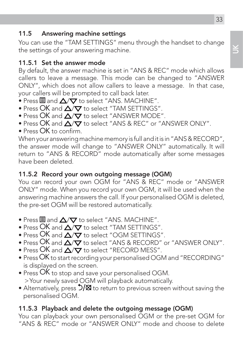 AEG Voxtel D235 User Manual | Page 33 / 42