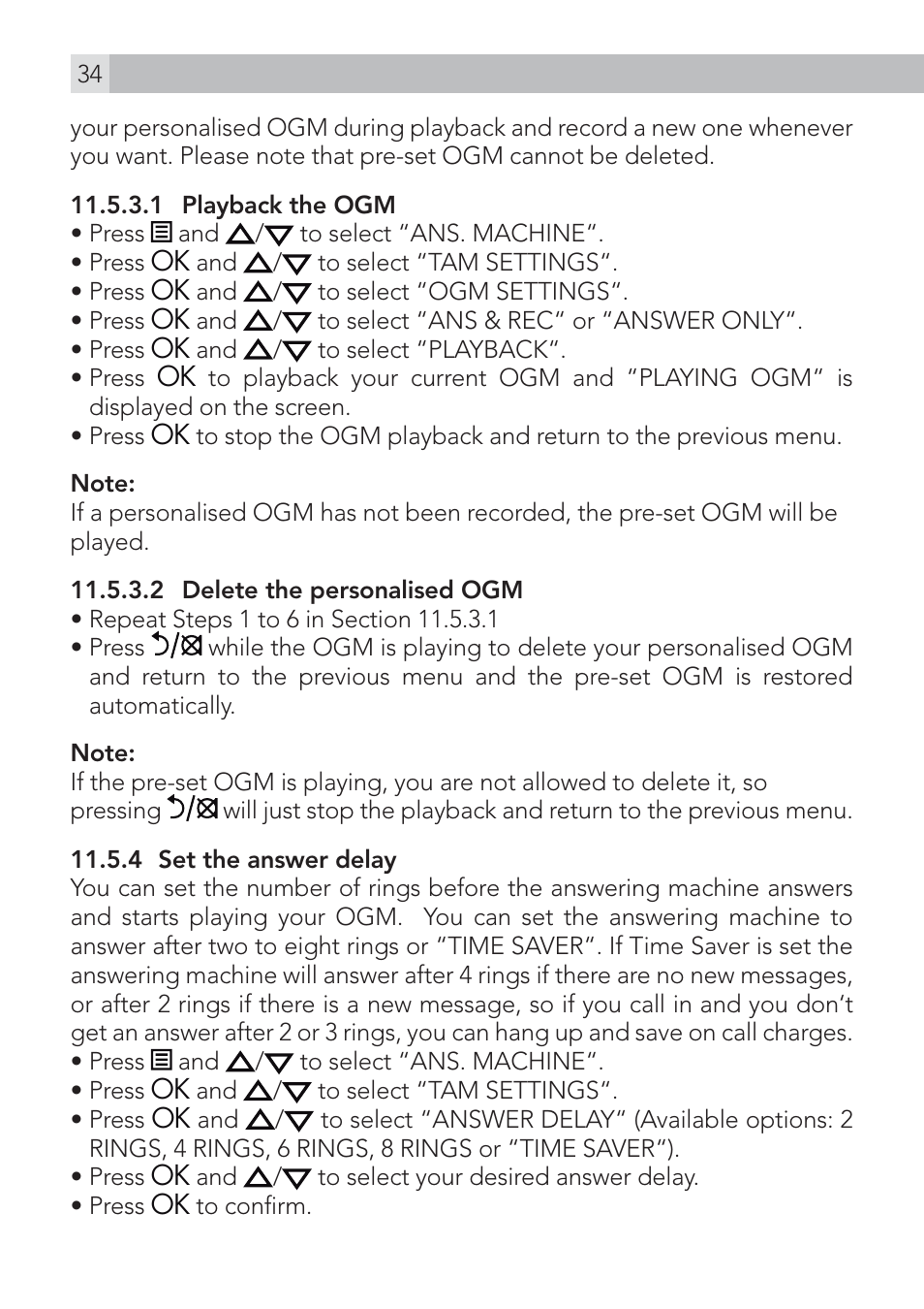 AEG Voxtel D235 User Manual | Page 34 / 42