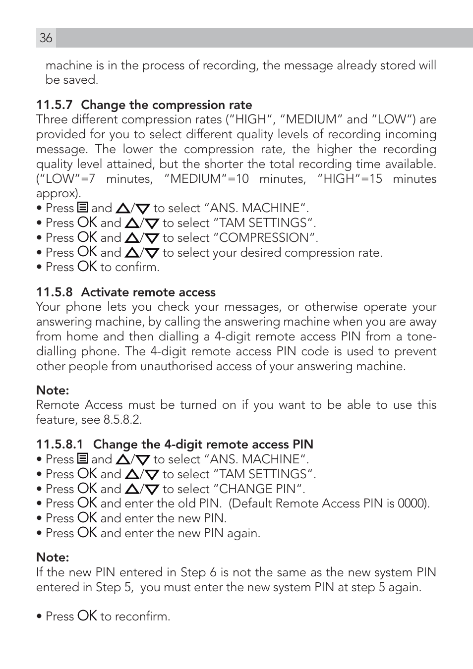 AEG Voxtel D235 User Manual | Page 36 / 42