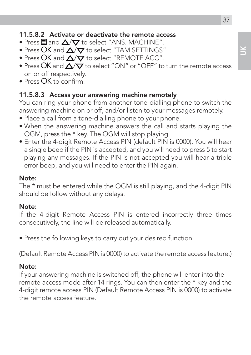 AEG Voxtel D235 User Manual | Page 37 / 42