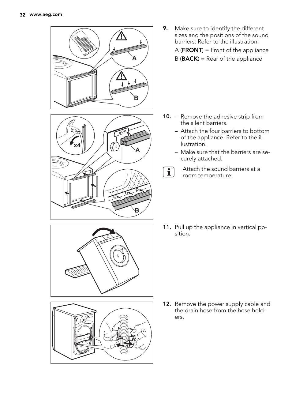 AEG L61271WDBI User Manual | Page 32 / 40