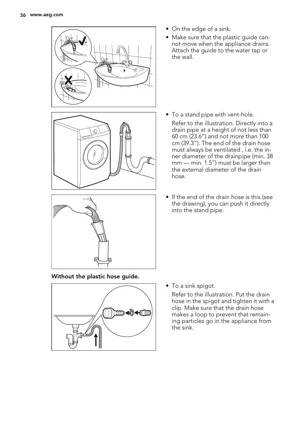 AEG L61271WDBI User Manual | Page 36 / 40