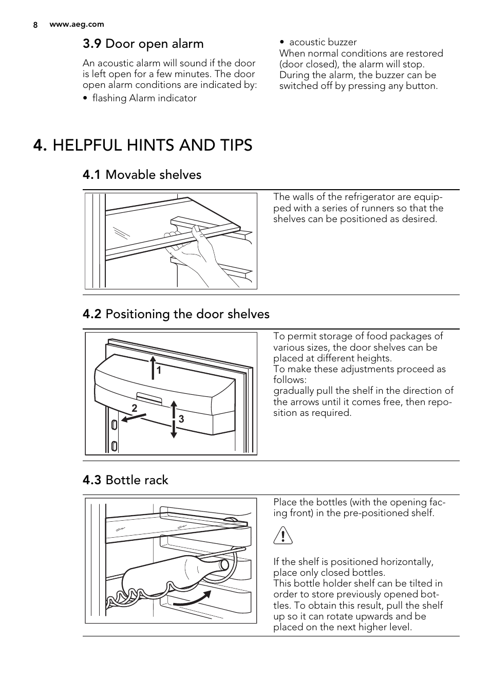 Helpful hints and tips | AEG A72010GNW0 User Manual | Page 8 / 24