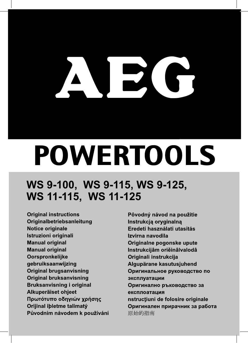 AEG WS 9-125 User Manual | 119 pages