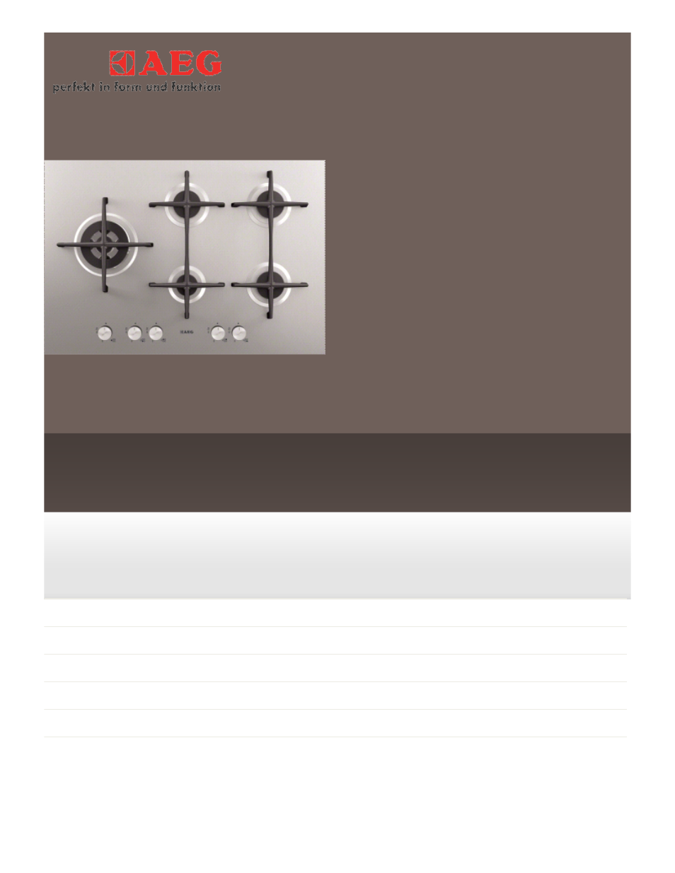 AEG HG755420UM User Manual | 1 page