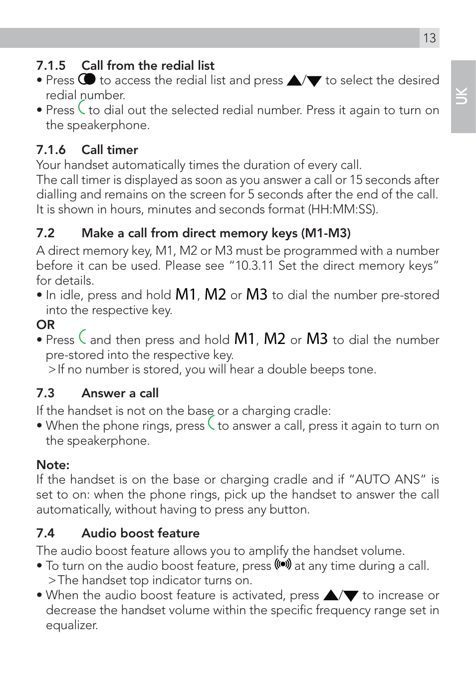 AEG Voxtel S100 User Manual | Page 13 / 46