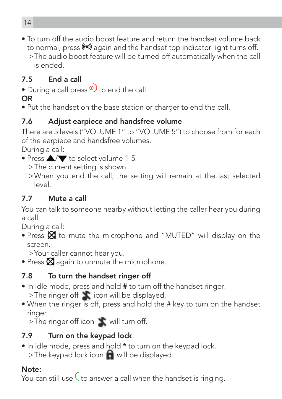 AEG Voxtel S100 User Manual | Page 14 / 46