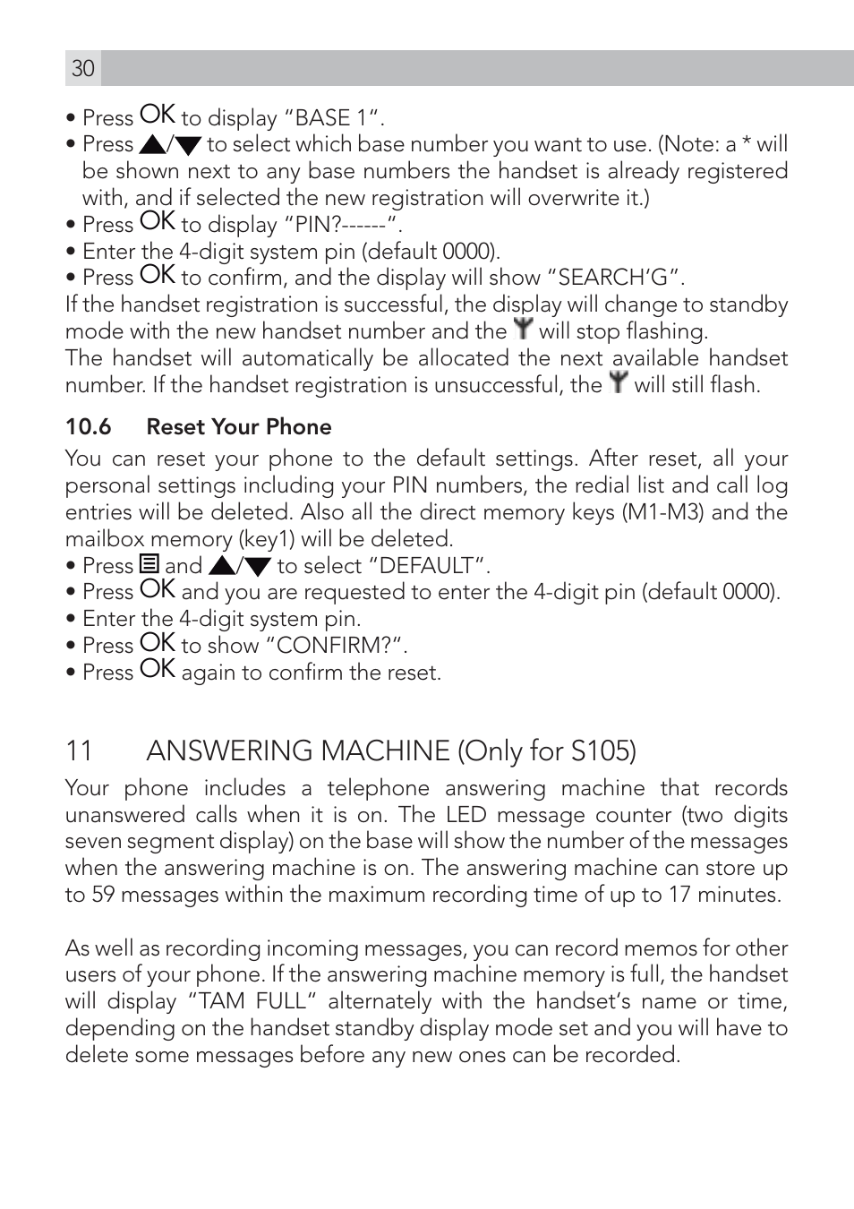 AEG Voxtel S100 User Manual | Page 30 / 46