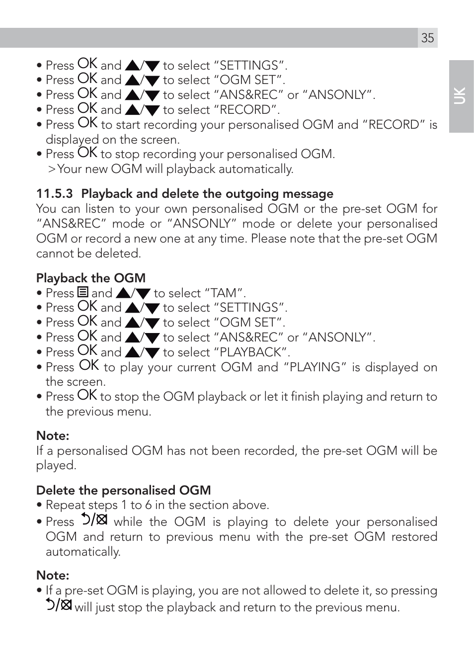 AEG Voxtel S100 User Manual | Page 35 / 46