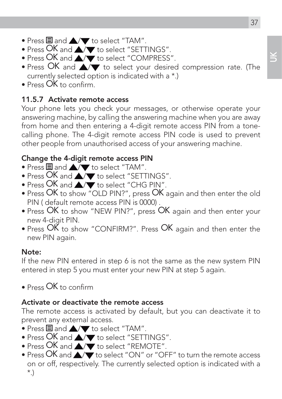 AEG Voxtel S100 User Manual | Page 37 / 46