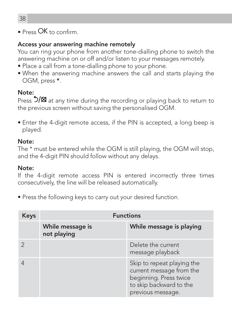 AEG Voxtel S100 User Manual | Page 38 / 46