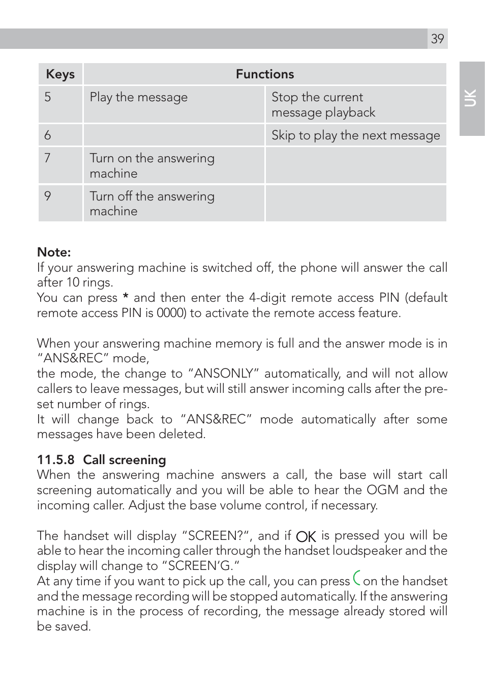 AEG Voxtel S100 User Manual | Page 39 / 46