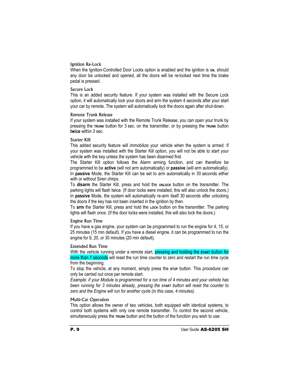 Autostart AS-6205 User Manual | Page 9 / 11