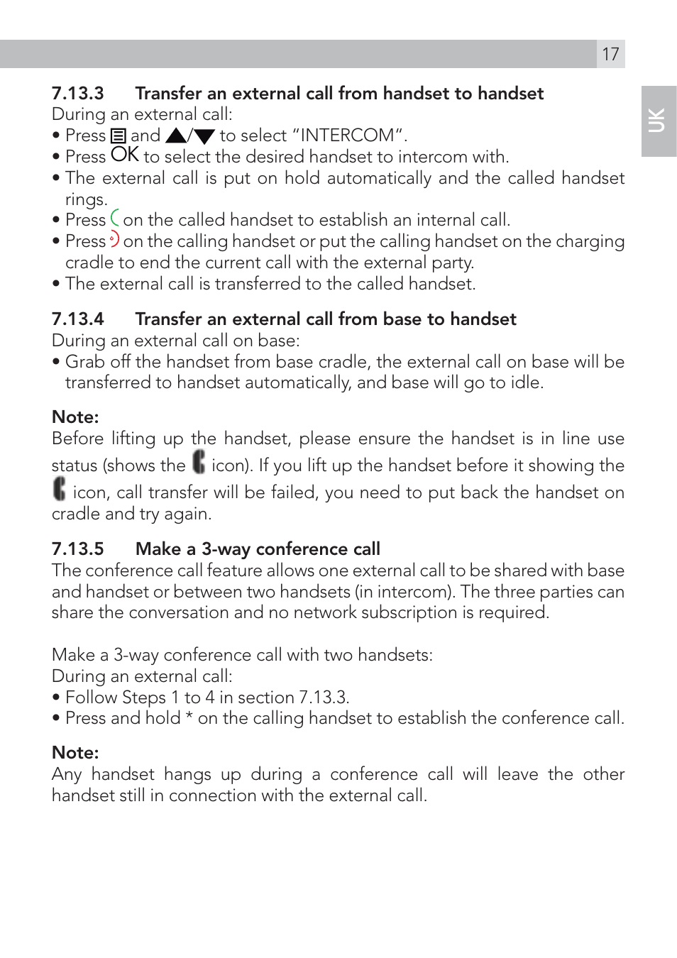 AEG Voxtel S120 User Manual | Page 17 / 42