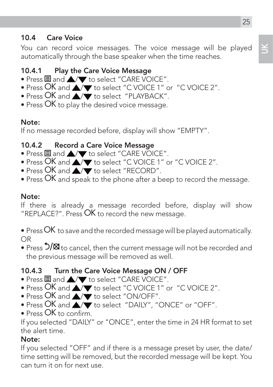 AEG Voxtel S120 User Manual | Page 25 / 42